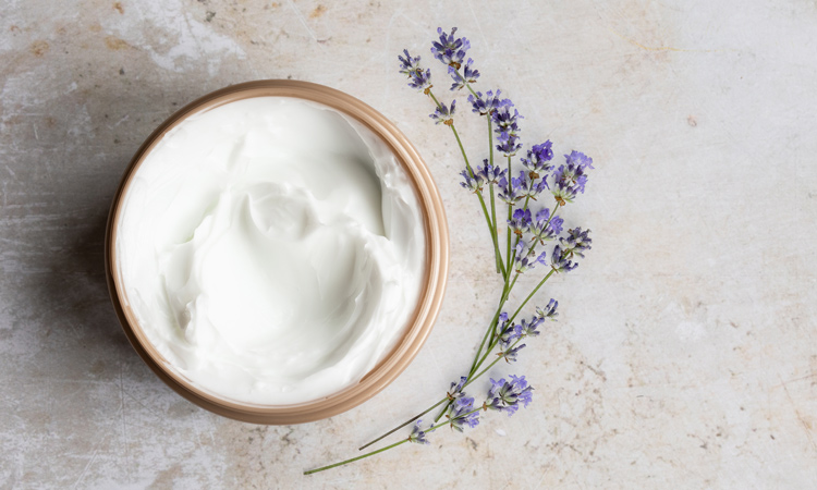 cream and lavender