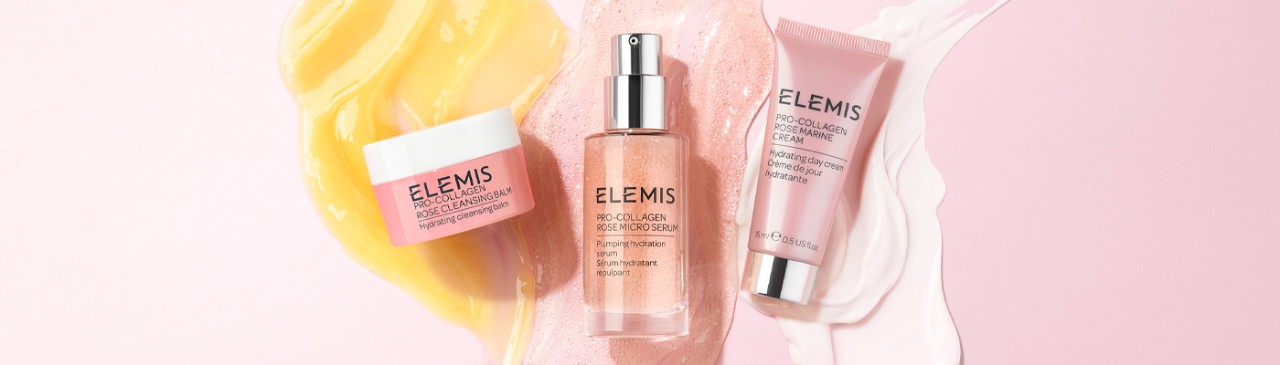 Elemis rose-infused products