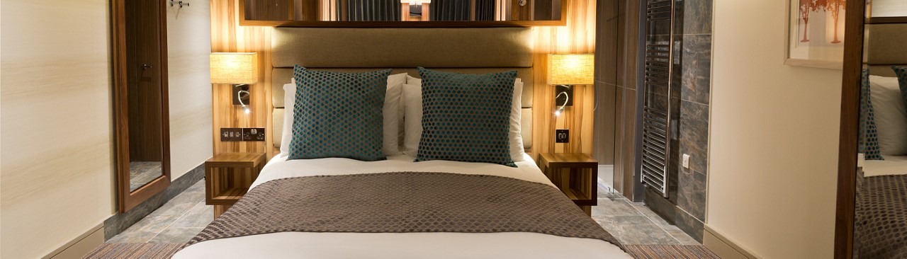 double bed in apartment
