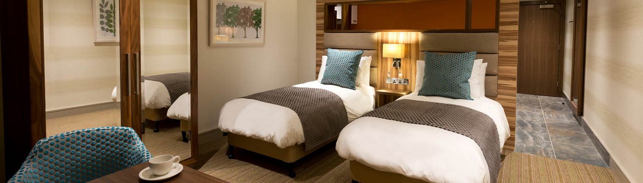 spa apartment with twin beds