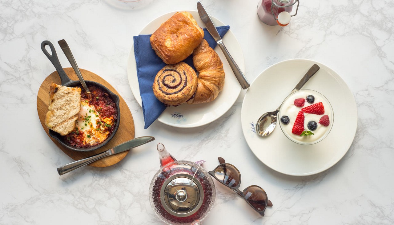 Dishes of food served in the Vitalé Café Bar.