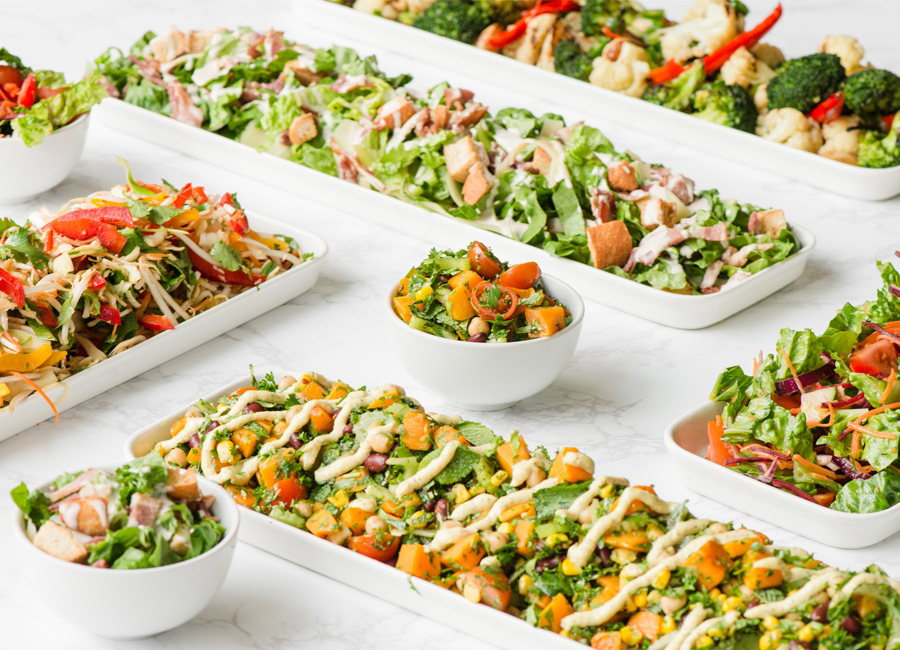 selection of salads